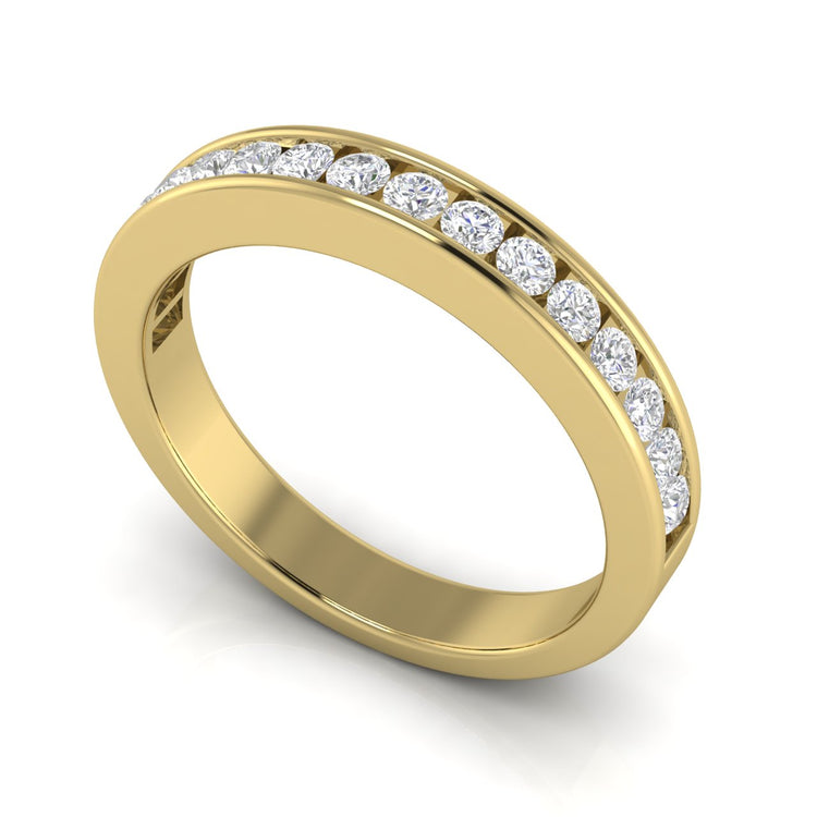 Channel Set Full Eternity Moissanite Wedding Ring