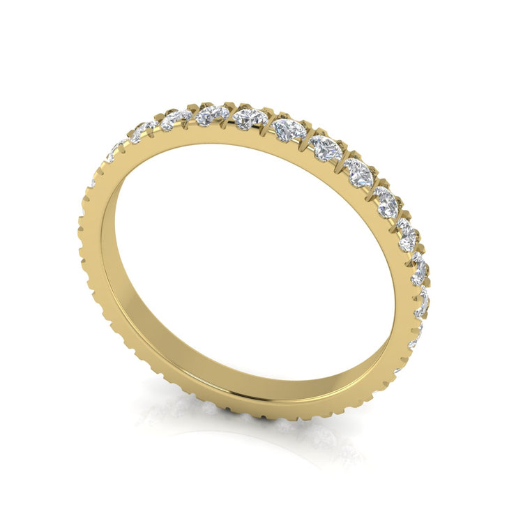 Chevron Eternity Lab Diamond Wedding Ring