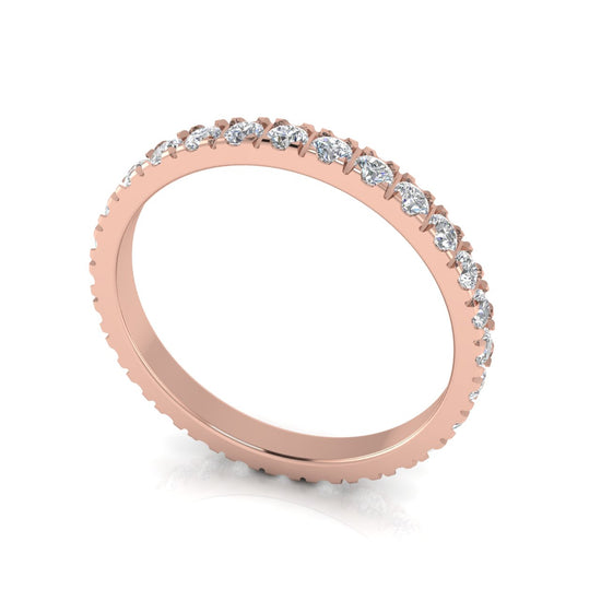 Chevron Eternity Lab Diamond Wedding Ring