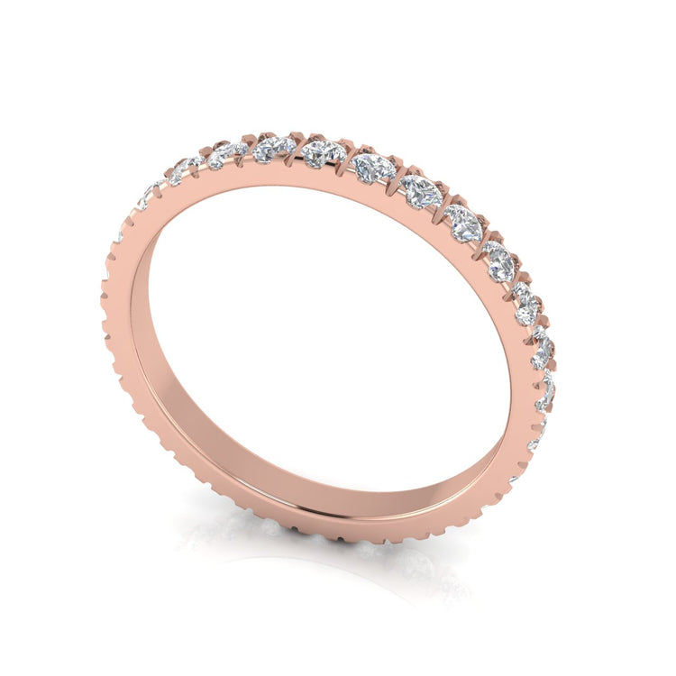 Chevron Eternity Lab Diamond Wedding Ring