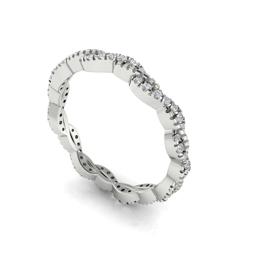 Twisted Eternity Lab Diamond Wedding Ring