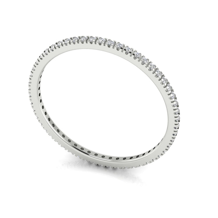 Split Prong Eternity Lab Diamond Wedding Ring