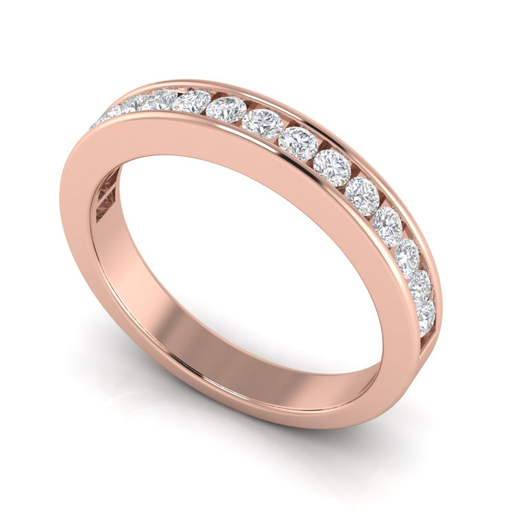 Channel Set Full Eternity Moissanite Wedding Ring