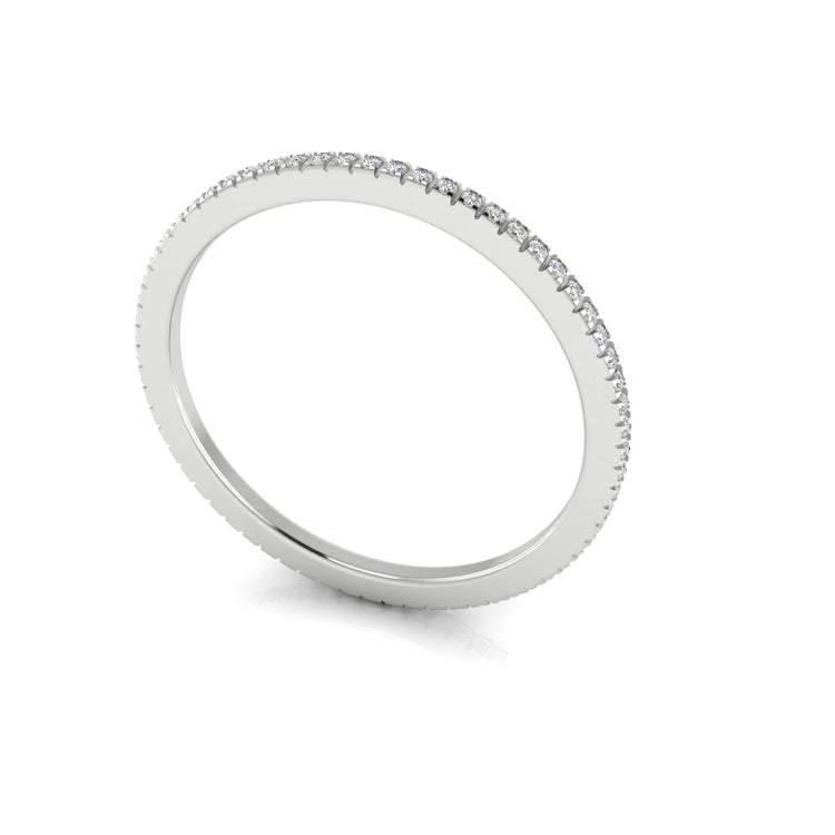 Petite Full Eternity Moissanite Wedding Ring
