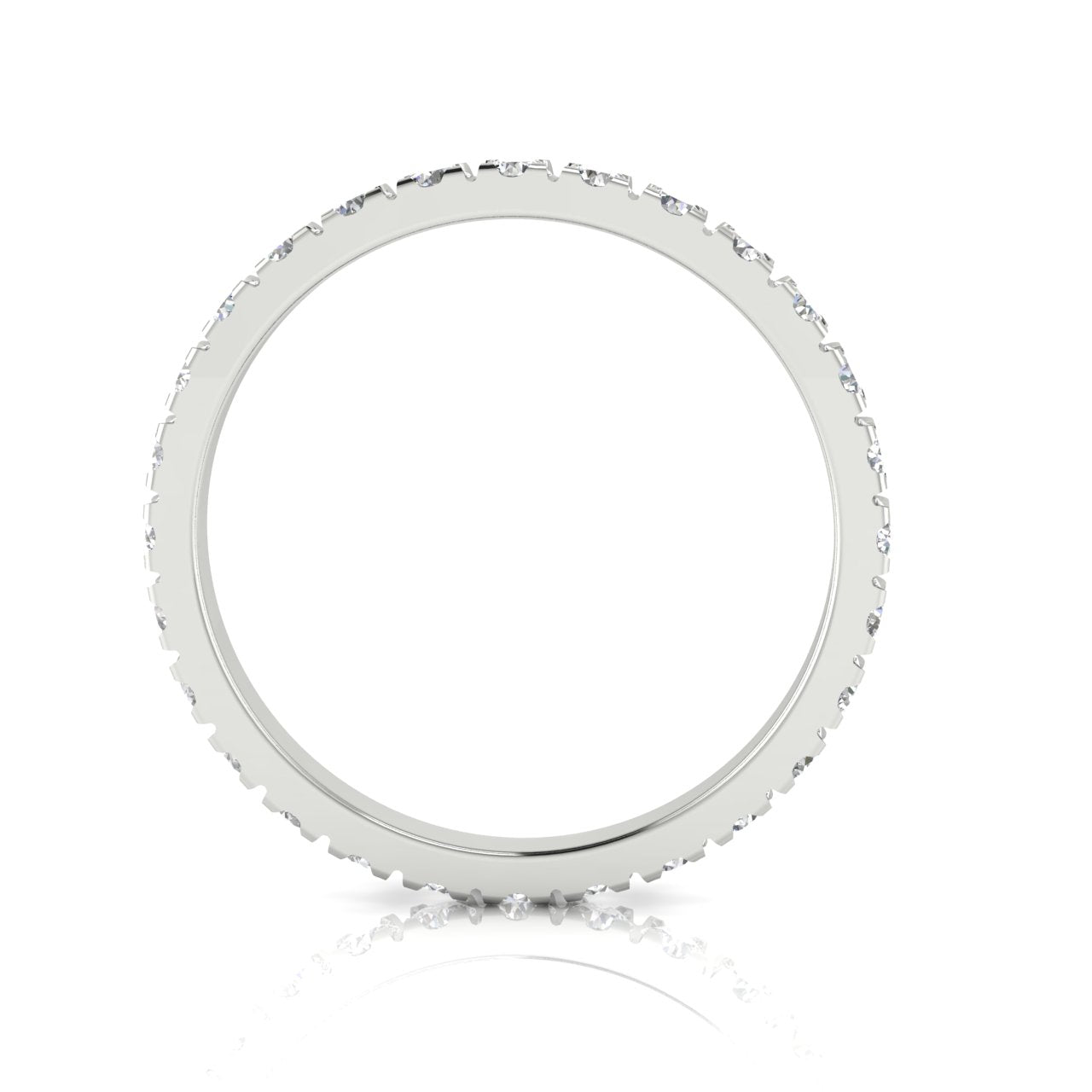 Chevron Eternity Lab Diamond Wedding Ring