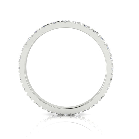 Chevron Eternity Lab Diamond Wedding Ring