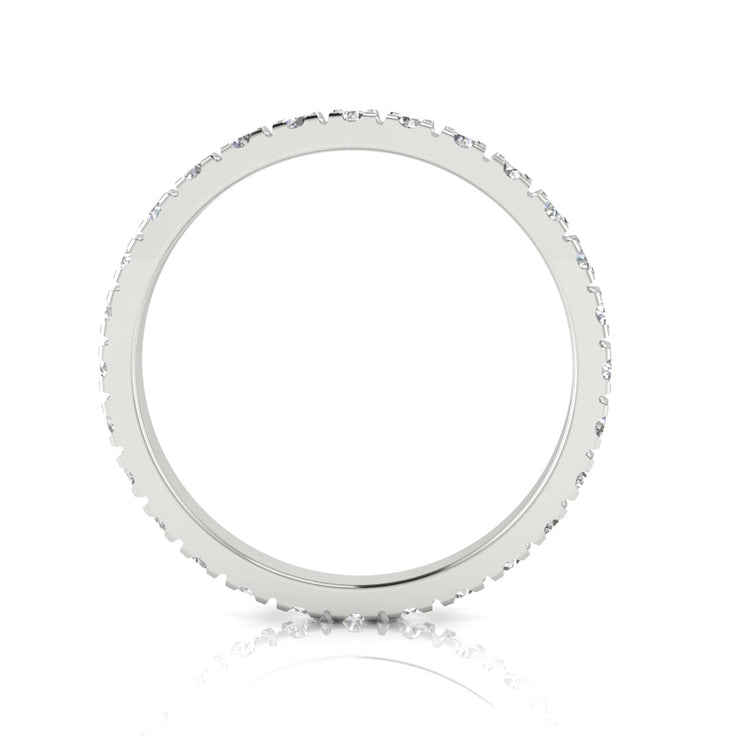 Chevron Eternity Lab Diamond Wedding Ring