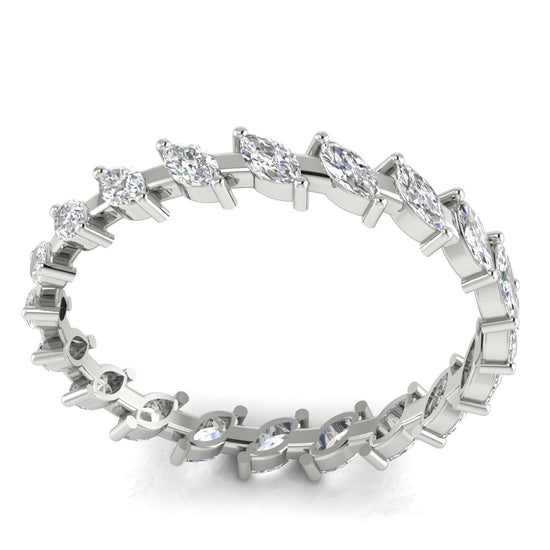 Marquise Cut Eternity Lab Diamond Wedding Ring