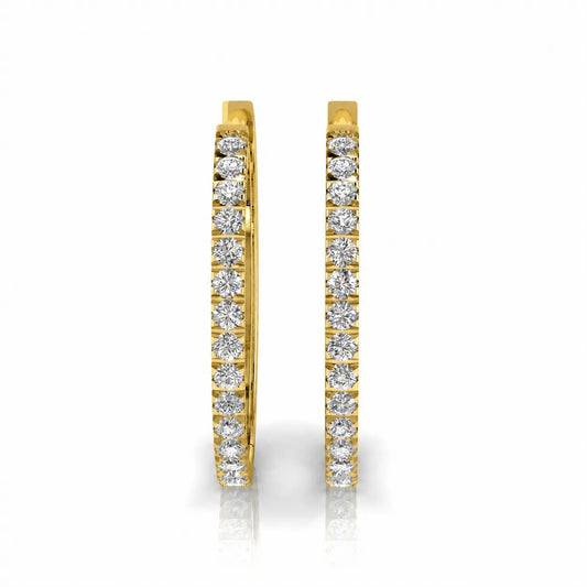 Pave Hoop Lab Diamond Earring
