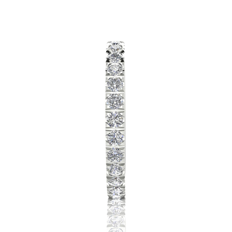 Chevron Eternity Lab Diamond Wedding Ring