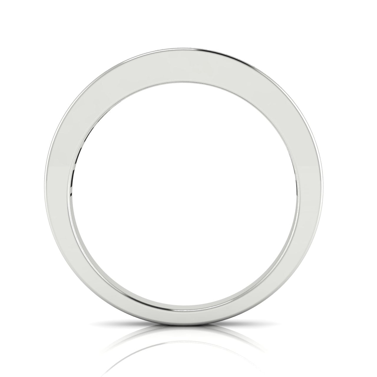Channel Set Half Eternity Moissanite Wedding Ring
