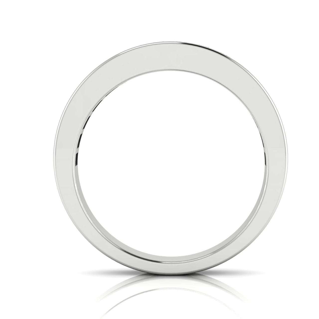 Channel Set Full Eternity Moissanite Wedding Ring