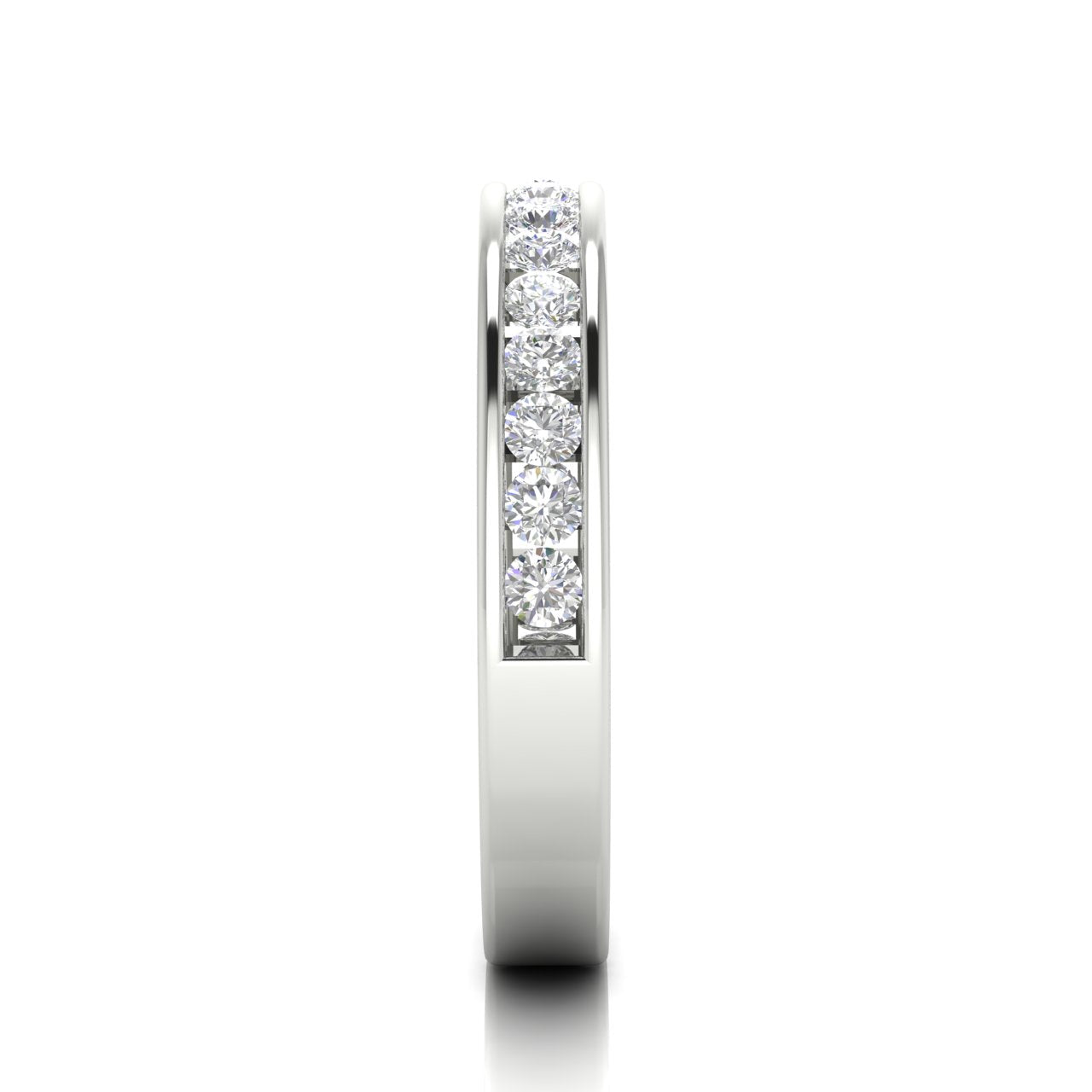 Channel Set Full Eternity Moissanite Wedding Ring