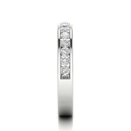 Channel Set Full Eternity Moissanite Wedding Ring