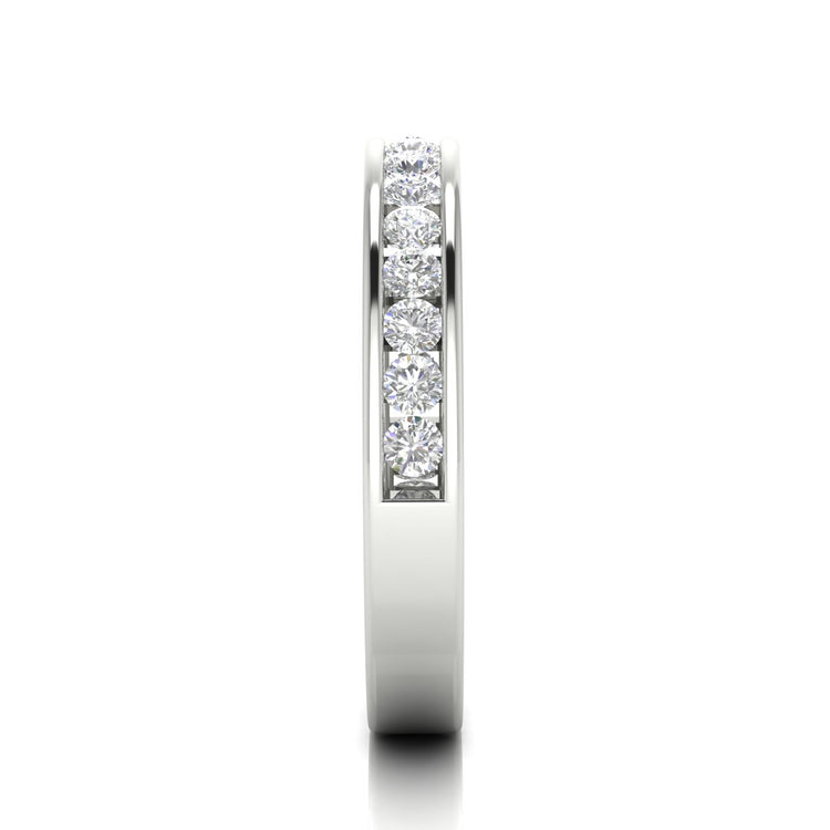Channel Set Full Eternity Moissanite Wedding Ring
