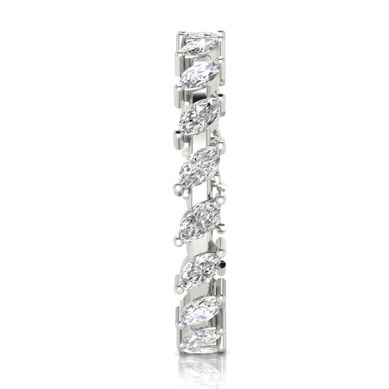Marquise Cut Eternity Lab Diamond Wedding Ring