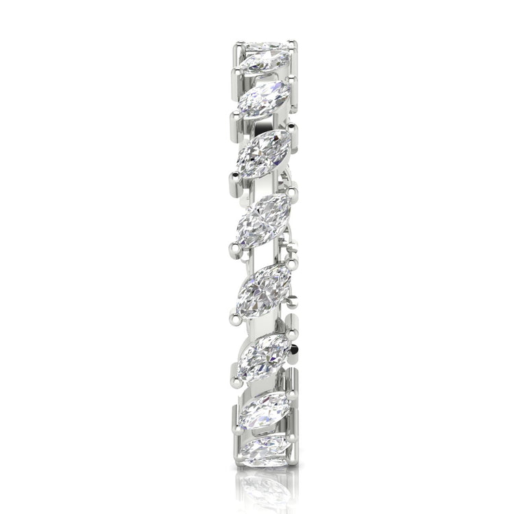 Marquise Cut Eternity Lab Diamond Wedding Ring