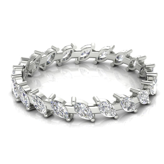 Marquise Cut Eternity Lab Diamond Wedding Ring