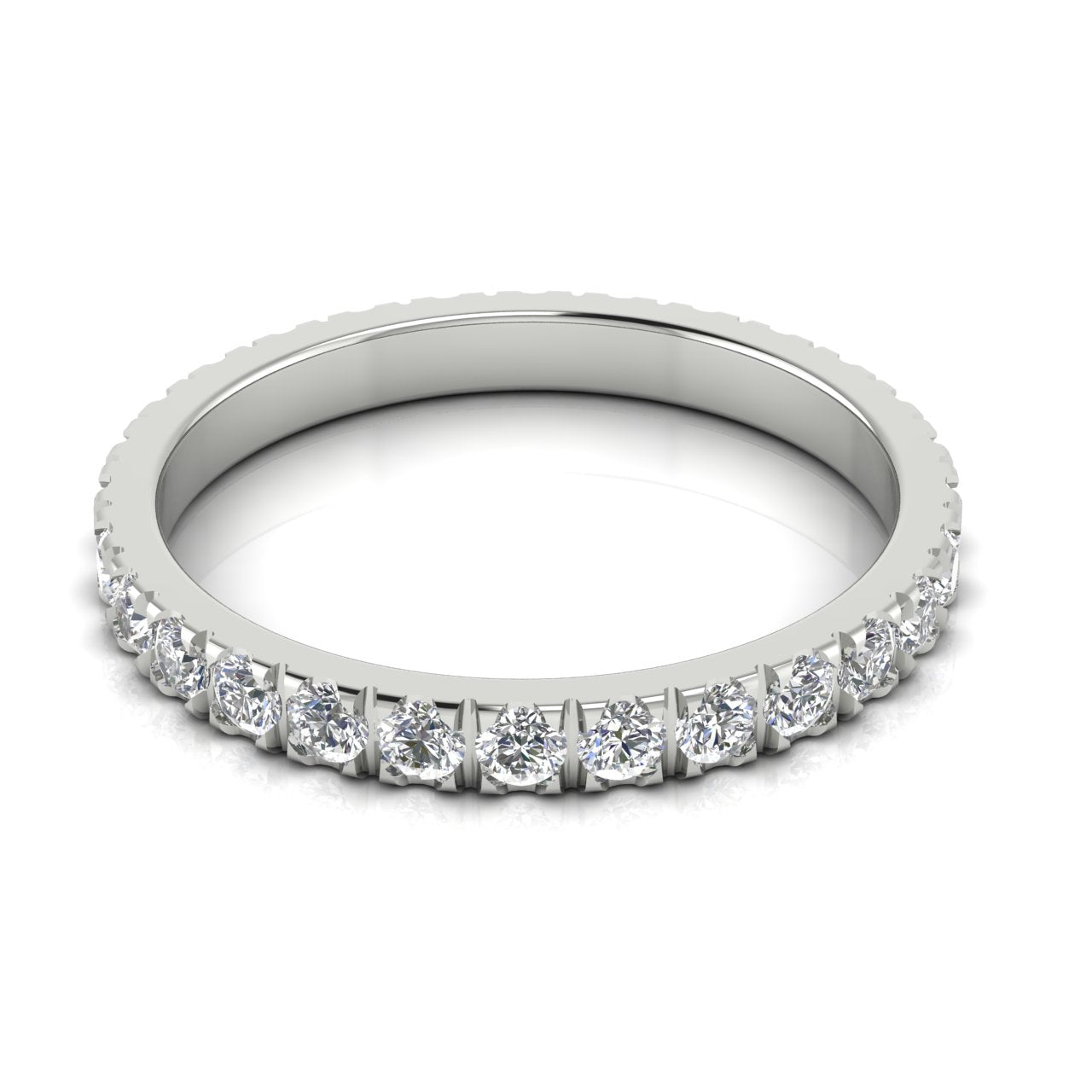 Chevron Eternity Lab Diamond Wedding Ring