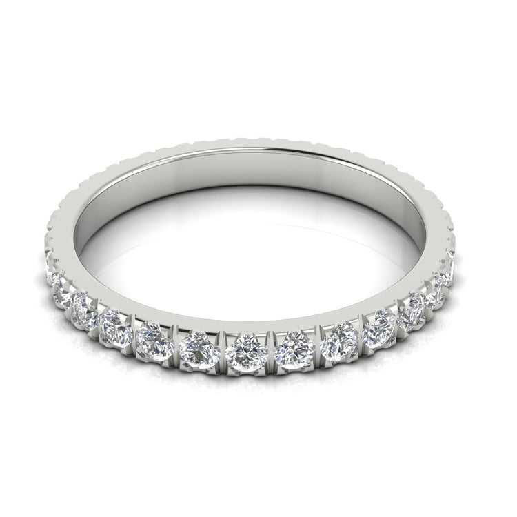 Chevron Eternity Lab Diamond Wedding Ring