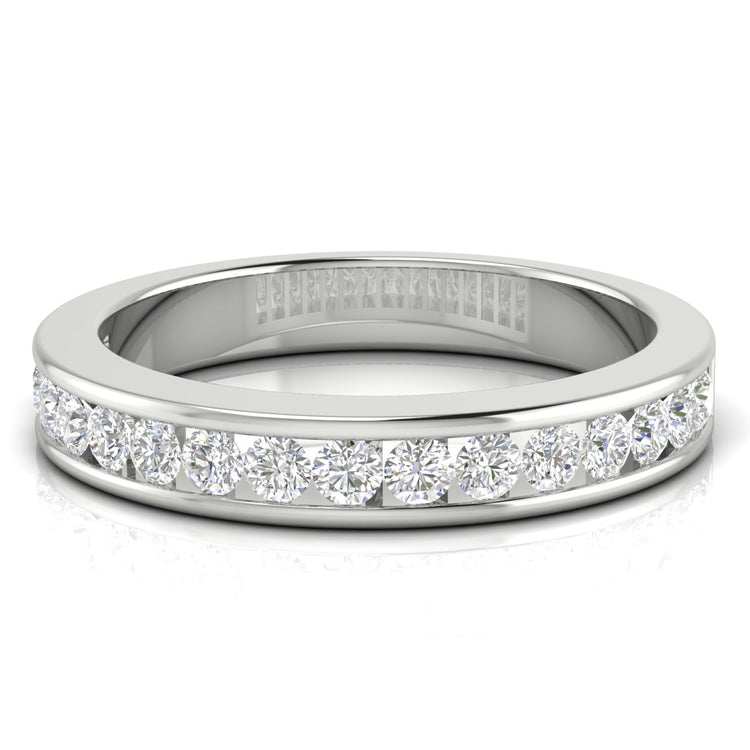 Channel Set Full Eternity Moissanite Wedding Ring