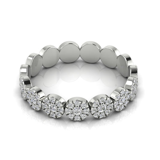 Cluster Illusion Set Full Eternity Lab Diamond Wedding Ring