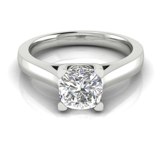 Crossover Cushion Cut Lab Diamond Engagement Ring