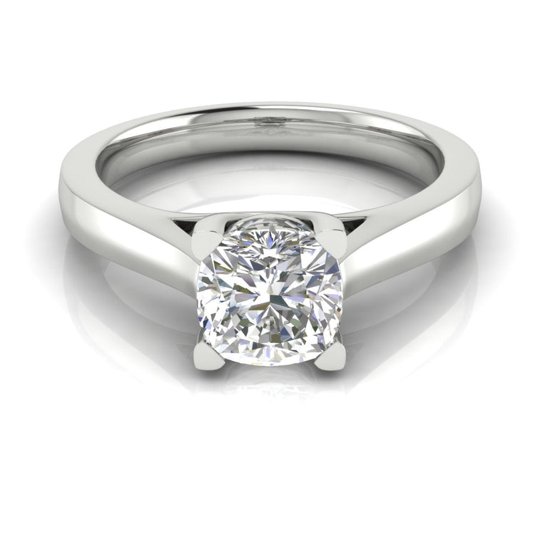 Crossover Cushion Cut Lab Diamond Engagement Ring