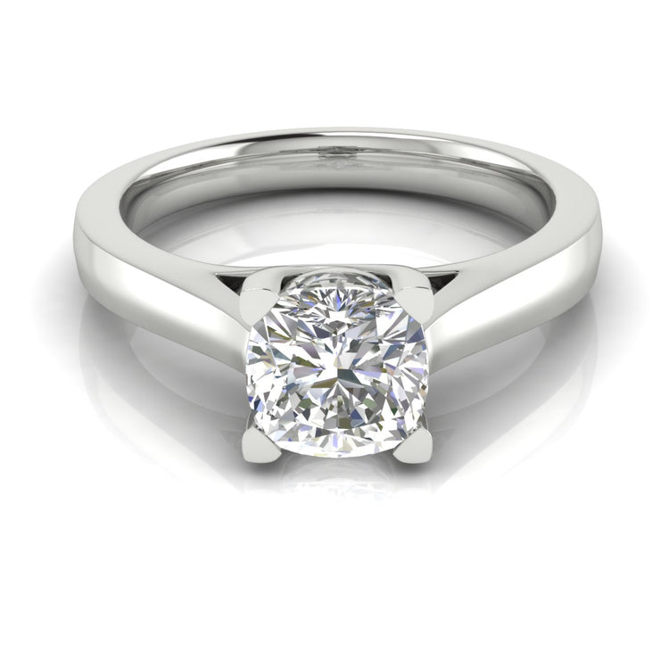 Crossover Cushion Cut Engagement Ring | Moissanite | Lab Grown Diamond