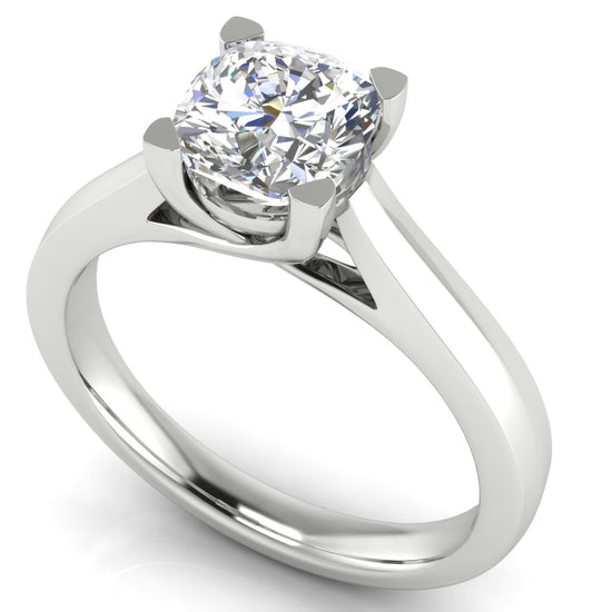 Crossover Cushion Cut Lab Diamond Engagement Ring