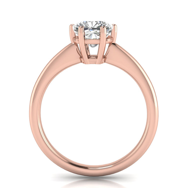 6 Prong Donut Cushion Cut Moissanite Engagement Ring