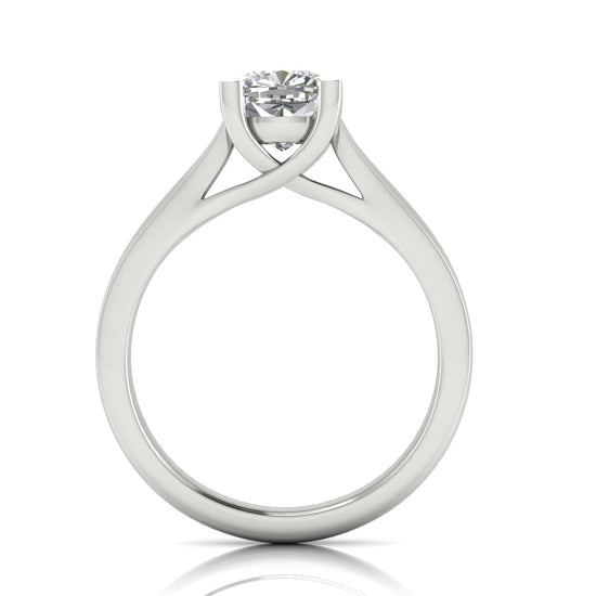 Crossover Cushion Cut Moissanite Engagement Ring