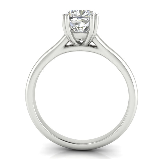 Double Prong Cushion Cut Moissanite Engagement Ring