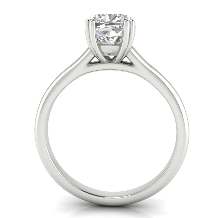 Double Prong Cushion Cut Moissanite Engagement Ring