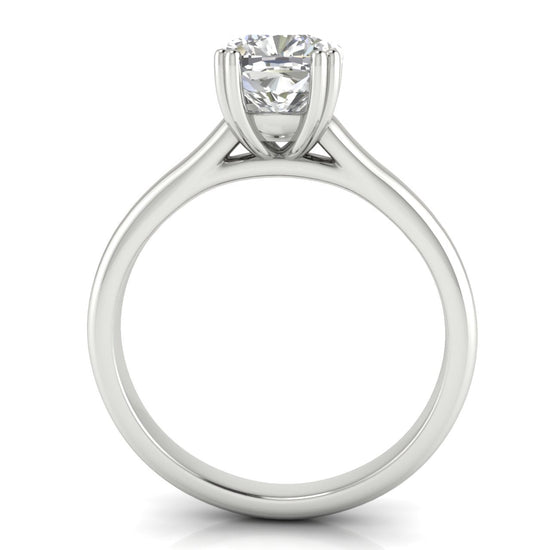 Double Prong Cushion Cut Lab Diamond Engagement Ring