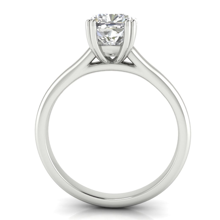 Double Prong Cushion Cut Lab Diamond Engagement Ring