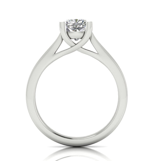 Crossover Cushion Cut Lab Diamond Engagement Ring