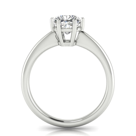 6 Prong Donut Cushion Cut Moissanite Engagement Ring