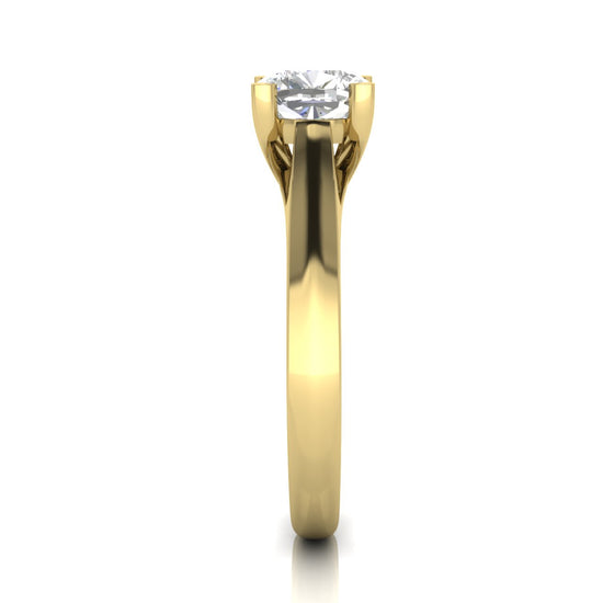 Crossover Cushion Cut Moissanite Engagement Ring