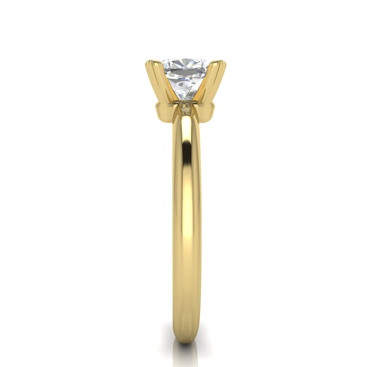 Basket Set Cushion Cut Moissanite Engagement Ring