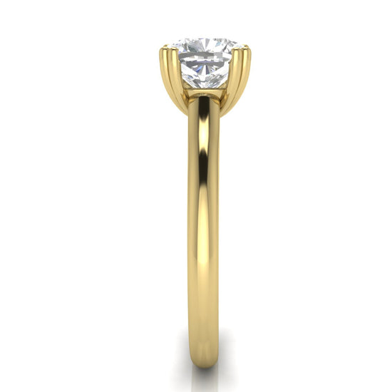 Double Prong Cushion Cut Lab Diamond Engagement Ring