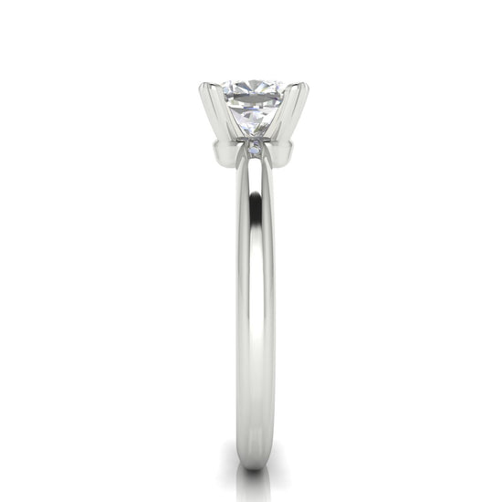 Basket Set Cushion Cut Moissanite Engagement Ring