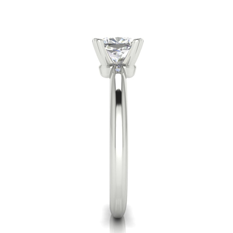 Basket Set Cushion Cut Moissanite Engagement Ring