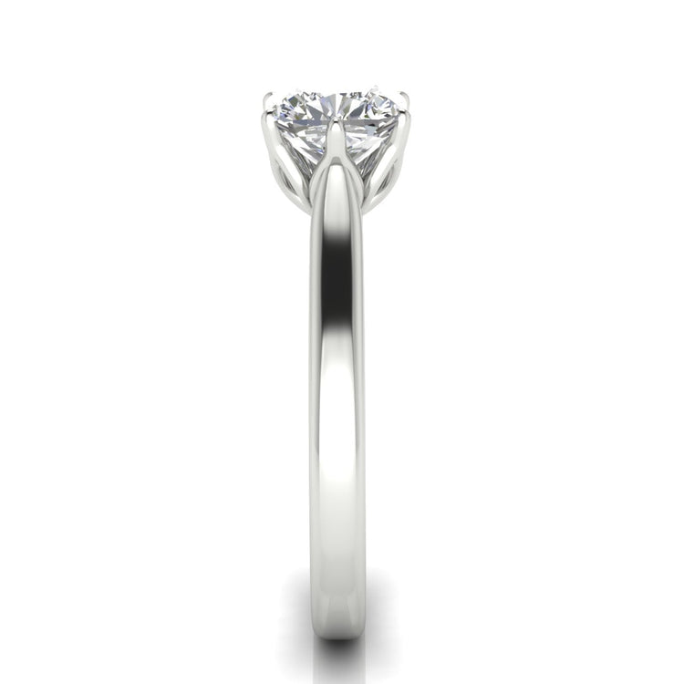 Floral Cushion Cut Lab Diamond Engagement Ring