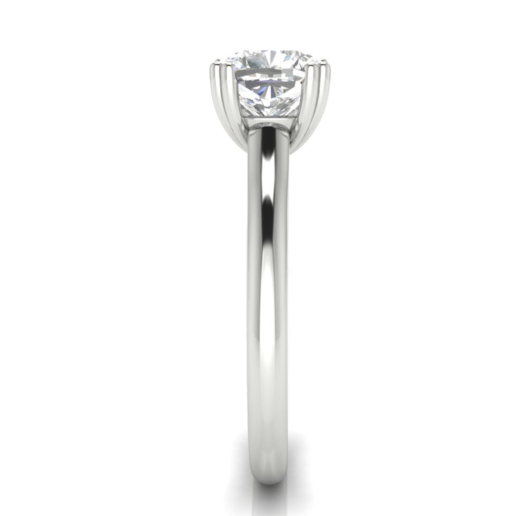 Double Prong Cushion Cut Moissanite Engagement Ring