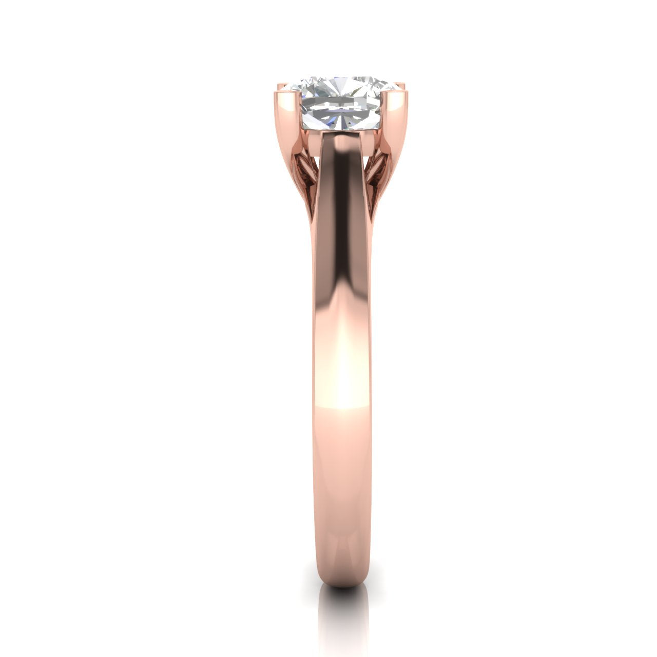 Crossover Cushion Cut Moissanite Engagement Ring