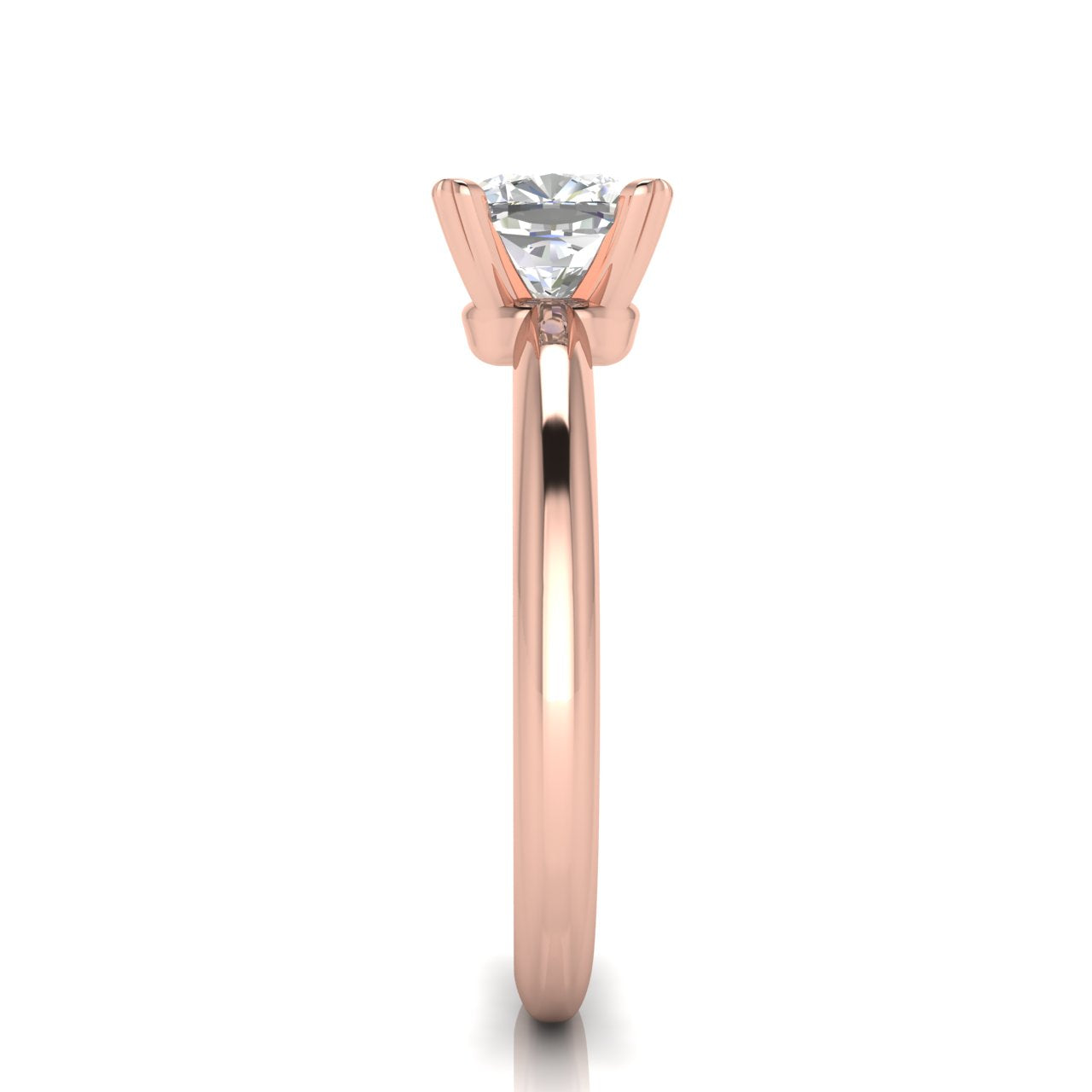 Basket Set Cushion Cut Moissanite Engagement Ring