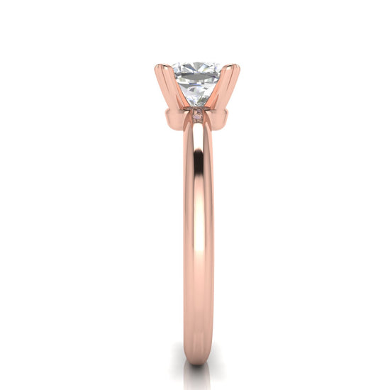 Basket Set Cushion Cut Moissanite Engagement Ring