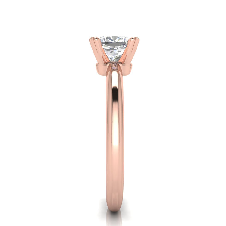 Basket Set Cushion Cut Moissanite Engagement Ring
