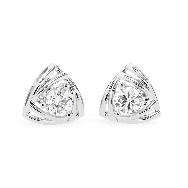 Modern Vertex Lab Diamond Studs Earring